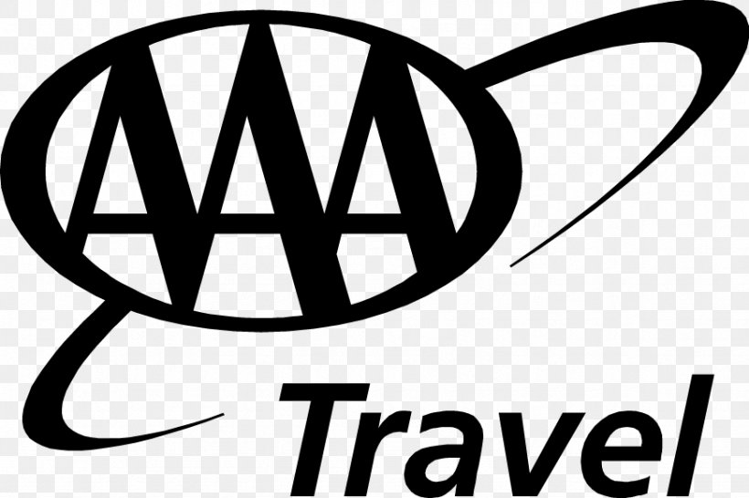 AAA Travel Car United States Logo, PNG, 871x581px, Aaa, Area, Artwork, Black, Black And White Download Free