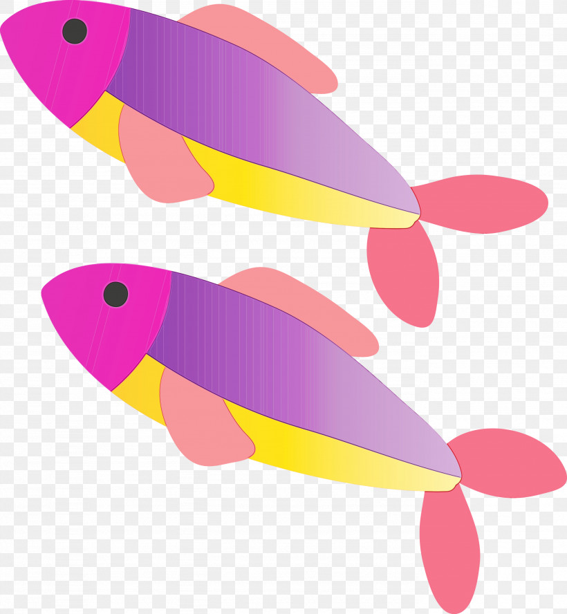 Pink Fish Fish, PNG, 2768x3000px, Watercolor, Fish, Paint, Pink, Wet Ink Download Free