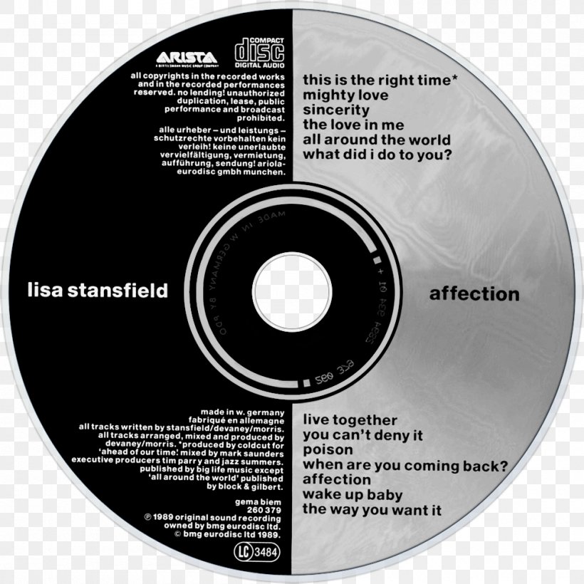 Affection Compact Disc The Complete Collection Biography: The Greatest Hits Lisa Stansfield, PNG, 1000x1000px, Watercolor, Cartoon, Flower, Frame, Heart Download Free