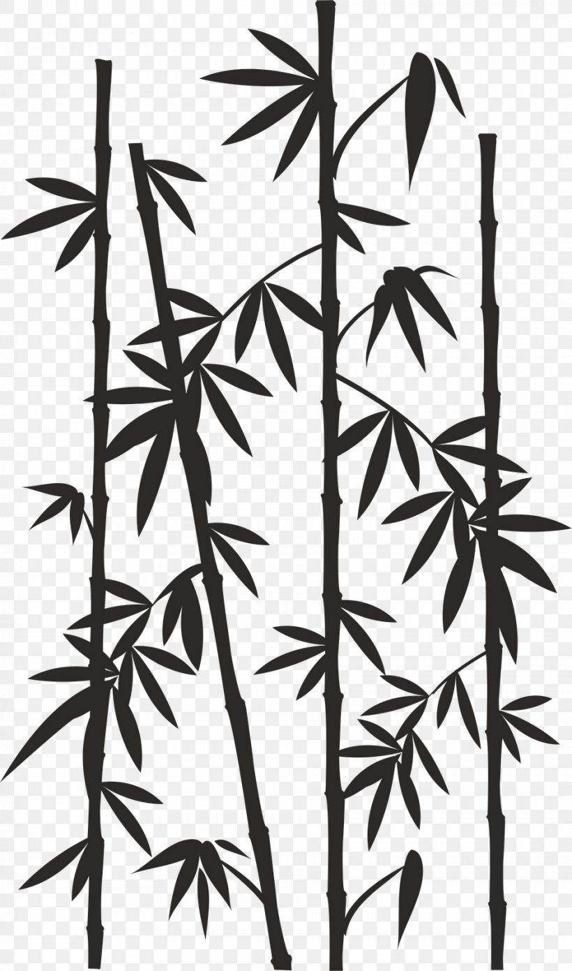 Bamboo Image Drawing Reed Silhouette, PNG, 943x1600px, Bamboo, Art, Black And White, Branch, Drawing Download Free