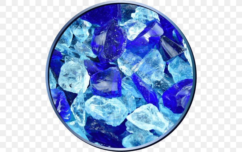 Fire Glass Fire Pit Crystal, PNG, 514x514px, Fire Glass, Blue, Cobalt Blue, Crystal, Crystallography Download Free