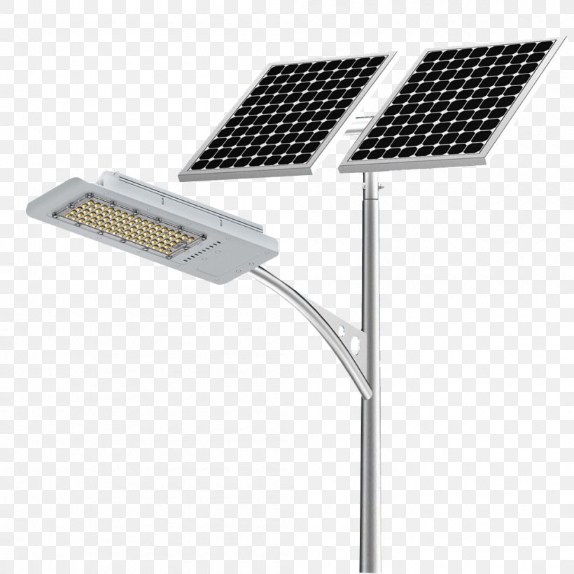 Solar Street Light LED Street Light Solar Lamp, PNG, 1000x1000px, Light, Electricity, Hardware, Led Lamp, Led Street Light Download Free