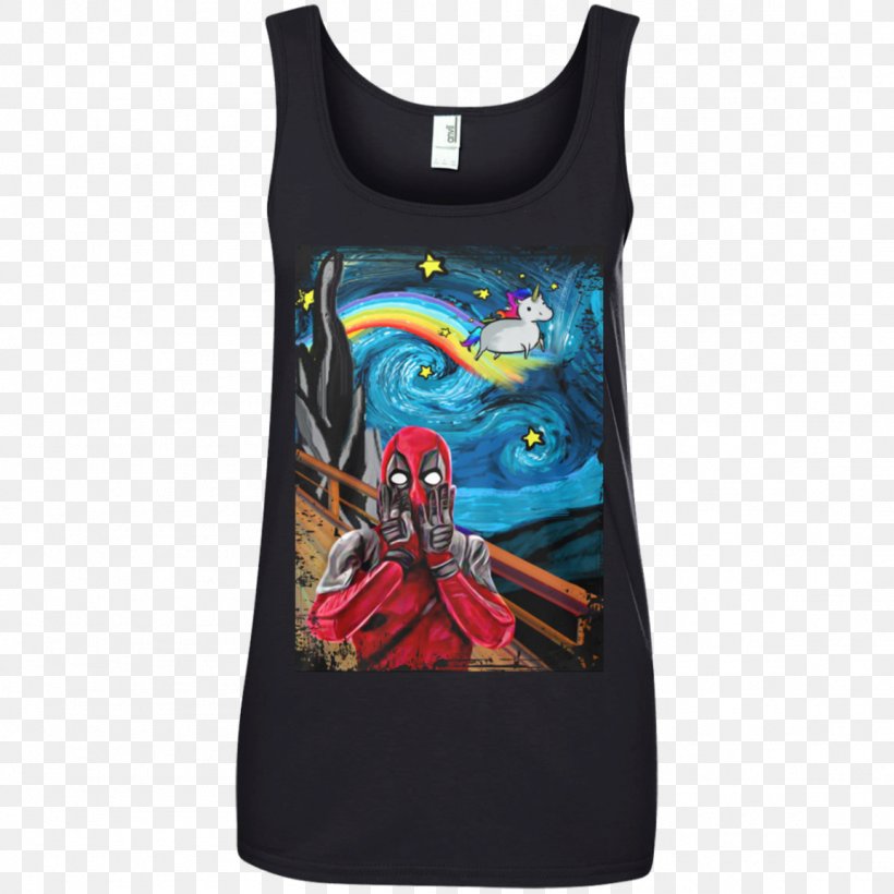 T-shirt The Starry Night Deadpool YouTube Nightshirt, PNG, 1155x1155px, Tshirt, Active Tank, Art, Clothing, Deadpool Download Free