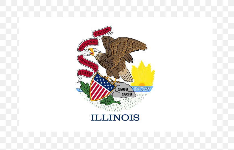 Flag And Seal Of Illinois State Flag Flag Of The United States, PNG, 725x525px, Illinois, Bald Eagle, Beak, Bird, Bird Of Prey Download Free