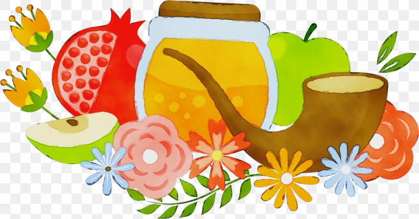 Rosh Hashanah, PNG, 1010x530px, Watercolor, Drawing, Floral Design, Holiday, Libra Download Free