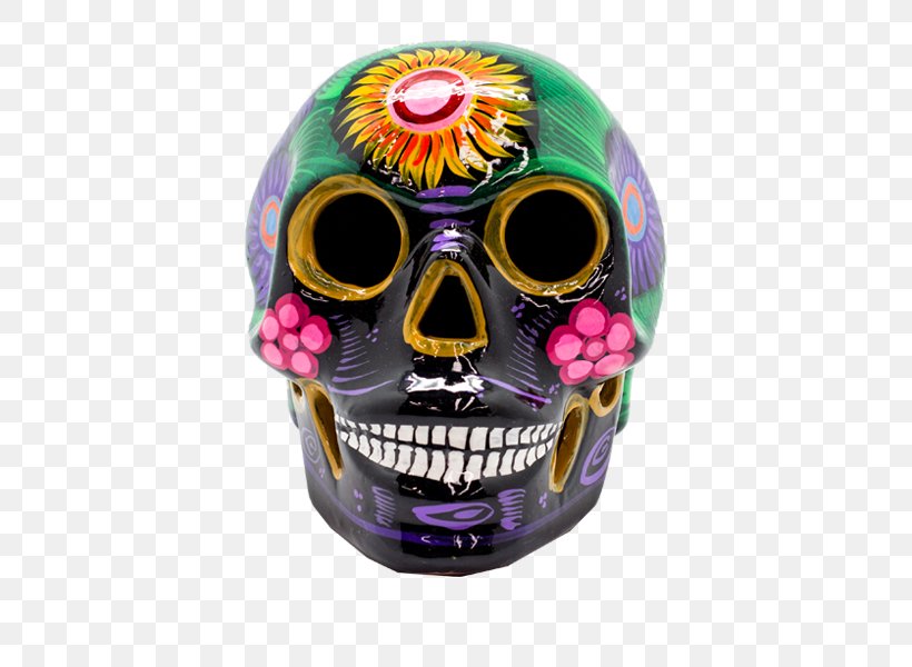 Skull Day Of The Dead Death Mexico Festival Of The Dead, PNG, 600x600px, Skull, Bone, Ceramic, Color, Craft Download Free