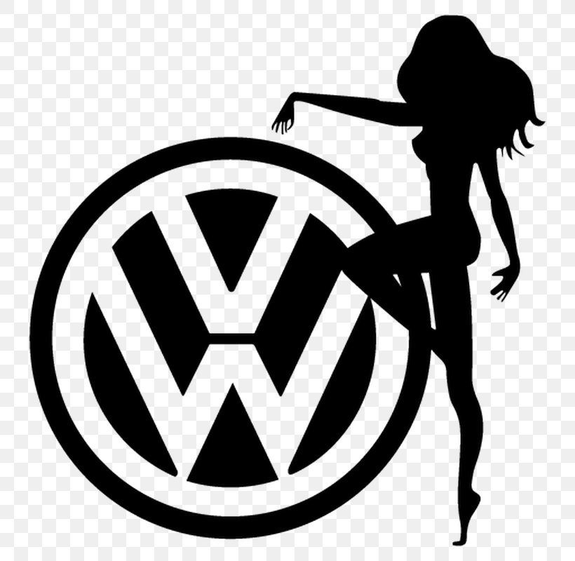 Volkswagen Beetle Volkswagen Golf Car Volkswagen Group, PNG, 800x800px, Volkswagen, Area, Black And White, Brand, Bumper Sticker Download Free