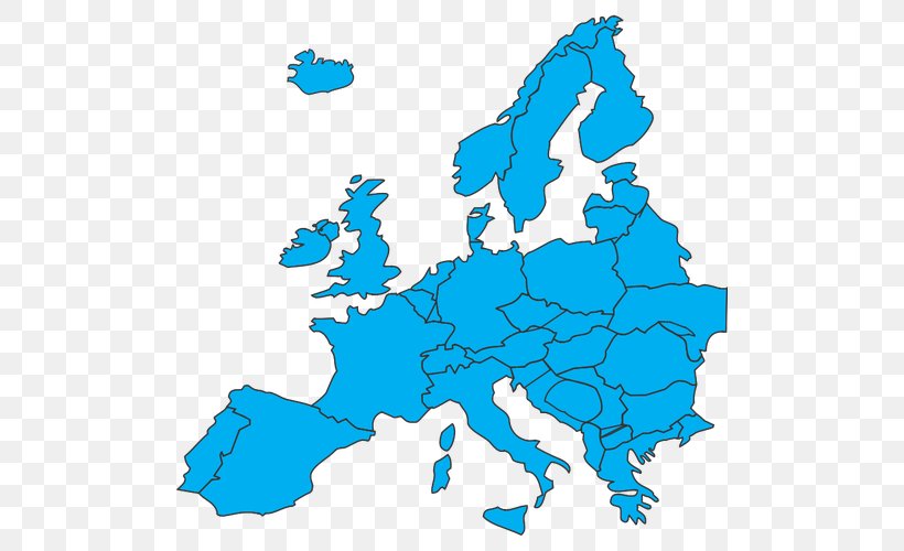 Europe Vector Map Clip Art, PNG, 500x500px, Europe, Area, Black And White, Map, Mapa Polityczna Download Free