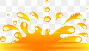 Beautifully Golden Droplets - Liquid Drop Splash PNG