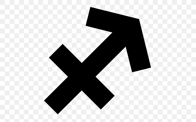 Sagittarius Symbol Astrological Sign Zodiac, PNG, 512x512px, Sagittarius, Astrological Sign, Astrology, Black, Black And White Download Free