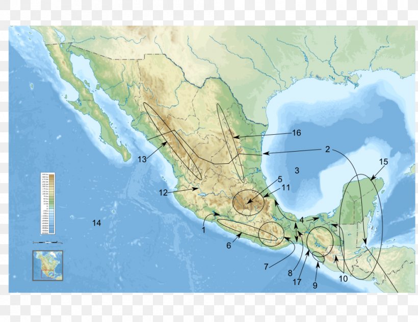Sierra Madre Oriental Map Mesoamerica Atlas Physische Karte, PNG, 990x765px, Sierra Madre Oriental, Area, Atlas, Ecoregion, Geography Download Free