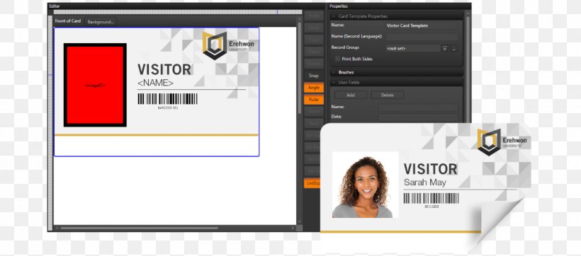 Visitor Management Template Name Tag Computer Software Identity Document, PNG, 1140x504px, Visitor Management, Badge, Brand, Card Stock, Communication Download Free
