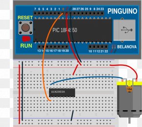 Engine - Breadboard Electronics H Bridge DC Motor Electronic Component PNG