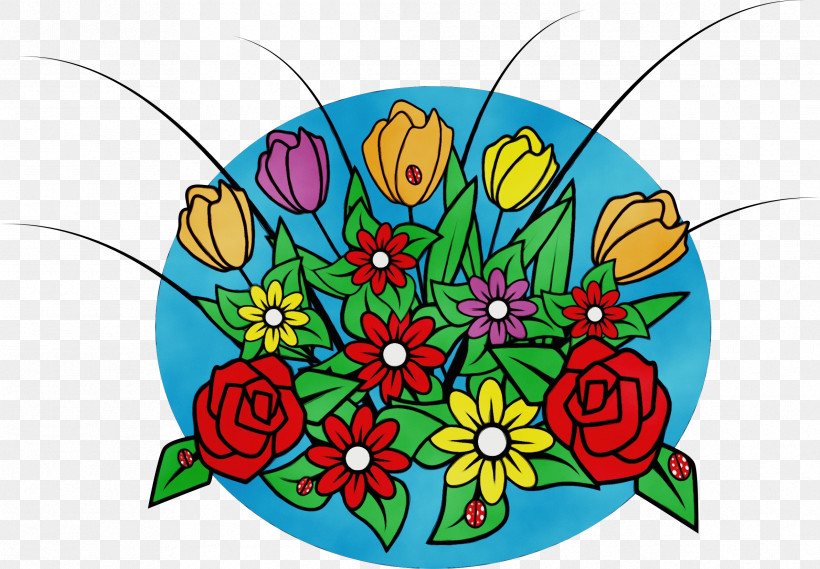 Floral Design, PNG, 2383x1655px, Watercolor, Bouquet, Cut Flowers, Floral Design, Flower Download Free