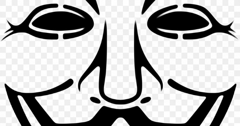 Guy Fawkes Mask Anonymous T-shirt V For Vendetta, PNG, 1200x630px, Guy Fawkes Mask, Anonymous, Black, Black And White, Blindfold Download Free