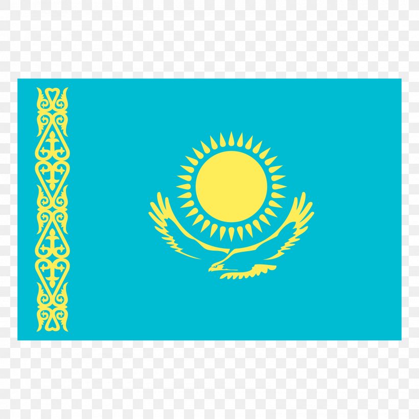 Flag Of Kazakhstan Flags Of Asia Flags Of The World, PNG, 1600x1600px, Kazakhstan, Aqua, Area, Brand, Flag Download Free