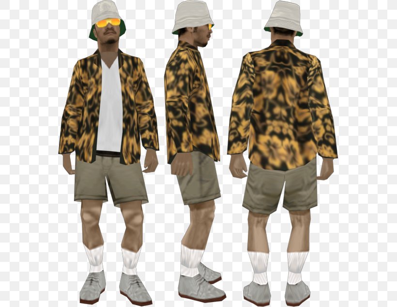 Grand Theft Auto: San Andreas San Andreas Multiplayer Mod Aye Mate! Sound Military Camouflage, PNG, 579x633px, Grand Theft Auto San Andreas, Aye Mate Sound, Camouflage, Fur, Grand Theft Auto Download Free