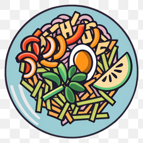 Noodles - Fresh Salad With Vegetables And Egg PNG