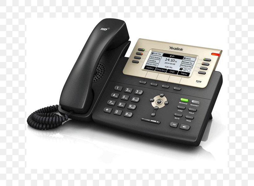 Yealink SIP-T27G VoIP Phone Telephone Yealink SIP-T27P Enterprise HD IP Phone Session Initiation Protocol, PNG, 800x600px, Yealink Sipt27g, Answering Machine, Communication, Corded Phone, Electronic Instrument Download Free