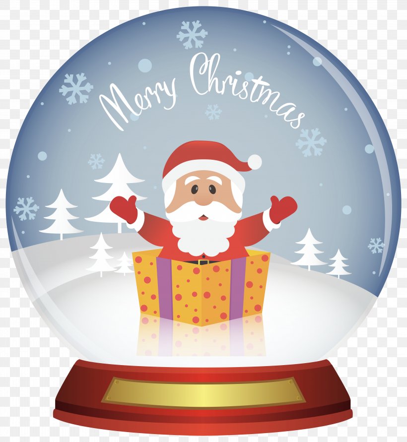 Snow Globe Christmas Santa Claus Clip Art, PNG, 5670x6161px, Santa Claus, Christmas, Christmas Decoration, Christmas Ornament, Christmas Tree Download Free