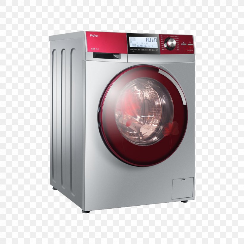 Washing Machine Haier Clothes Dryer Laundry, PNG, 1200x1200px, Washing Machine, Clothes Dryer, Direct Drive Mechanism, Haier, Home Appliance Download Free