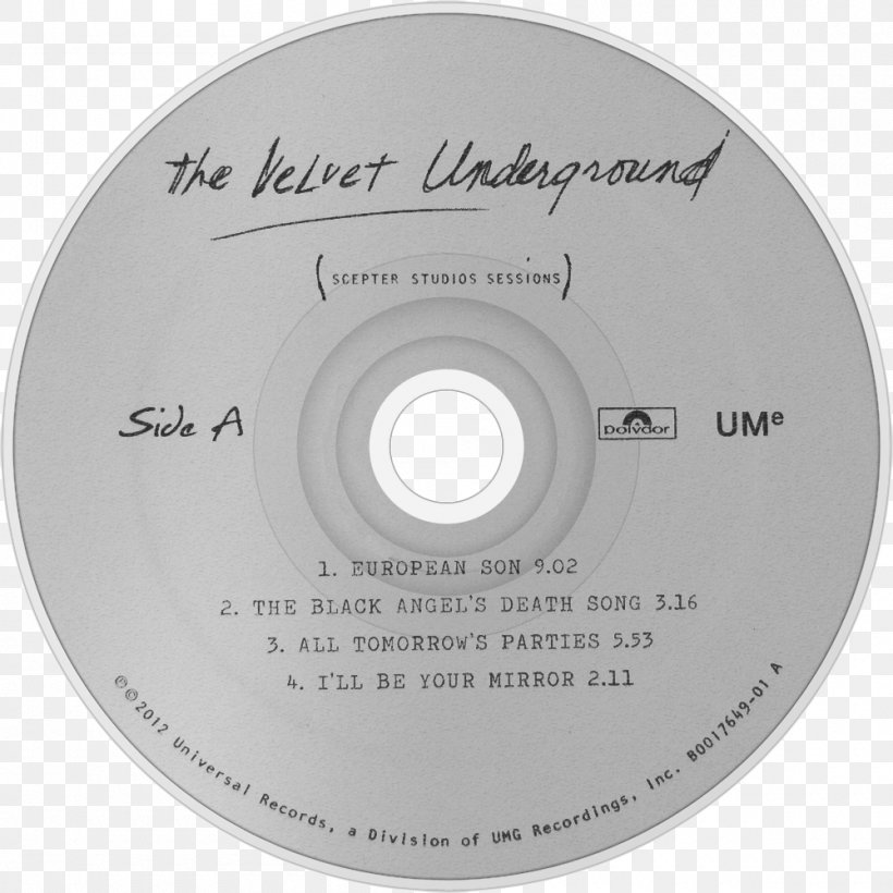 The Velvet Underground Scepter Studios Sessions Phonograph Record Compact Disc Acetate Disc, PNG, 1000x1000px, Velvet Underground, Acetate, Acetate Disc, Brand, Compact Disc Download Free
