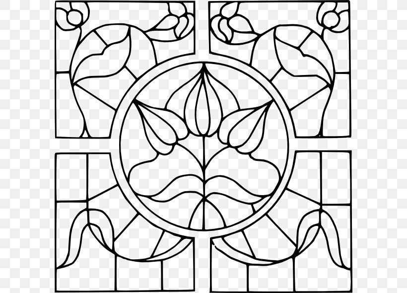 Window Coloring Book Stained Glass Adult, PNG, 600x590px, Window, Adult, Area, Art, Black And White Download Free