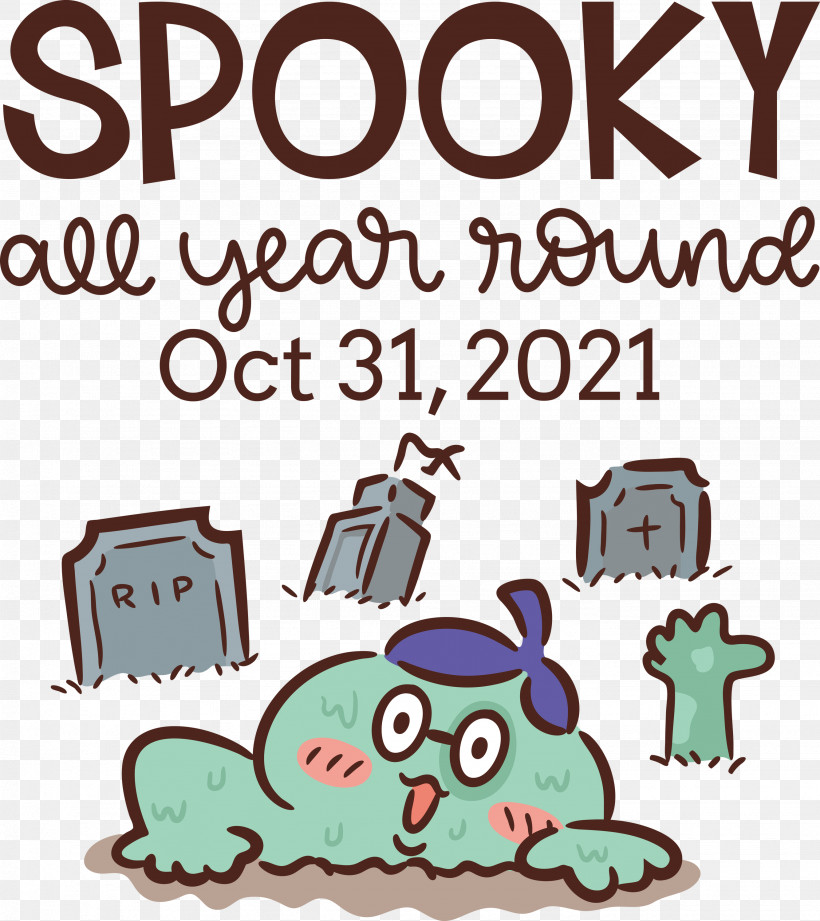 Spooky Halloween, PNG, 2668x2999px, Spooky, Cartoon, Drawing, Halloween, Logo Download Free