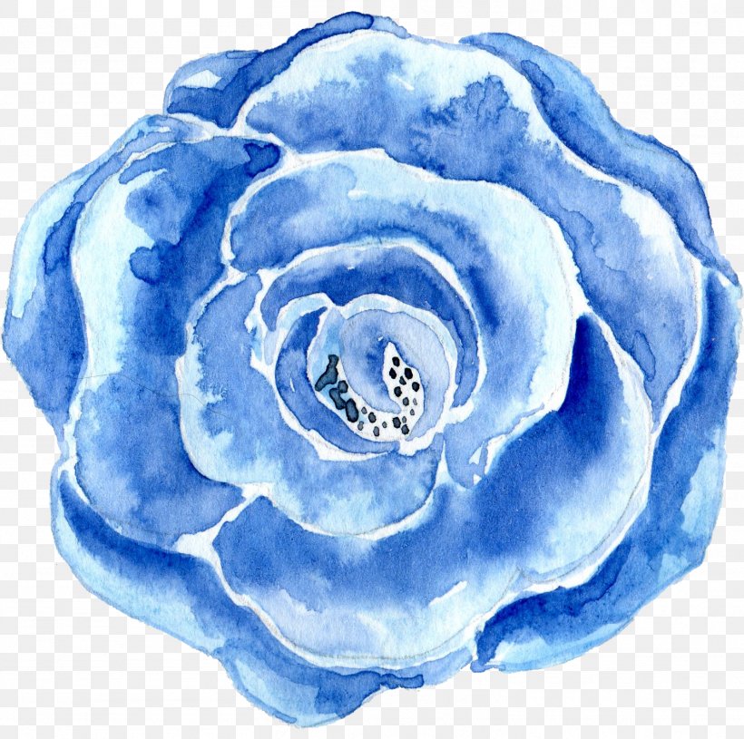 Blue Watercolor Painting Flower, PNG, 1512x1503px, Blue, Blue Flower, Blue Rose, Cobalt Blue, Color Download Free