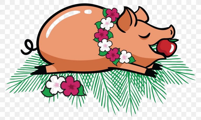 Pig Cartoon, PNG, 1000x602px, Pig Roast, Barbecue, Holly, Istock, Luau Download Free