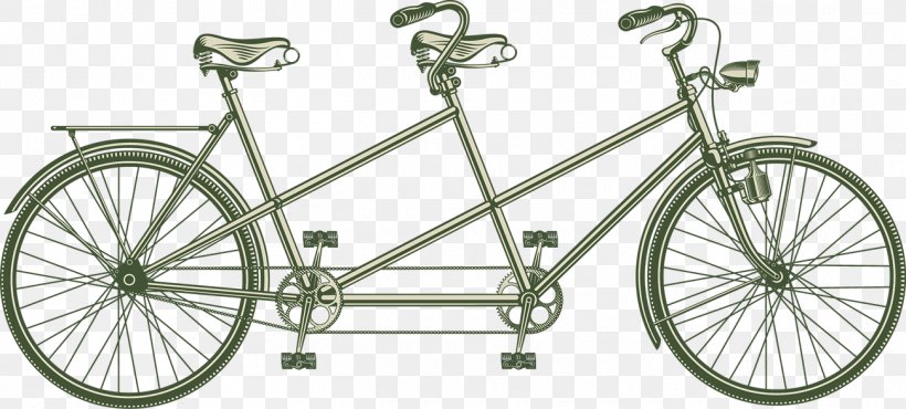 Tandem Bicycle Cycling Stock Photography Illustration, PNG, 1300x588px, Tandem Bicycle, Art Bike, Bicycle, Bicycle Accessory, Bicycle Drivetrain Part Download Free