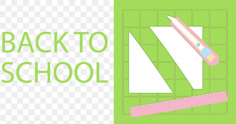 Logo Font Green Text Line, PNG, 3000x1580px, Back To School, Geometry, Green, Line, Logo Download Free