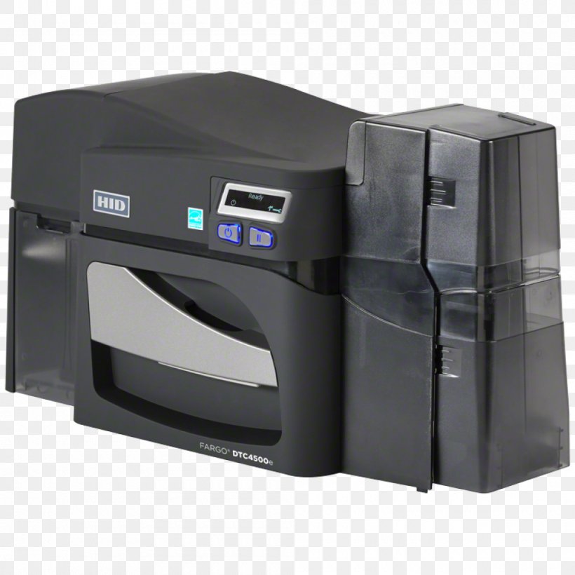 Fargo 055110 DTC4500E Color Card Printer HID FARGO DTC4500e HID Global, PNG, 1000x1000px, Card Printer, Access Badge, Dyesublimation Printer, Electronic Device, Ethernet Download Free