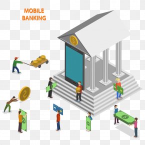 Bank Deposit - Clip Art Bank Illustration Mobile Phones PNG