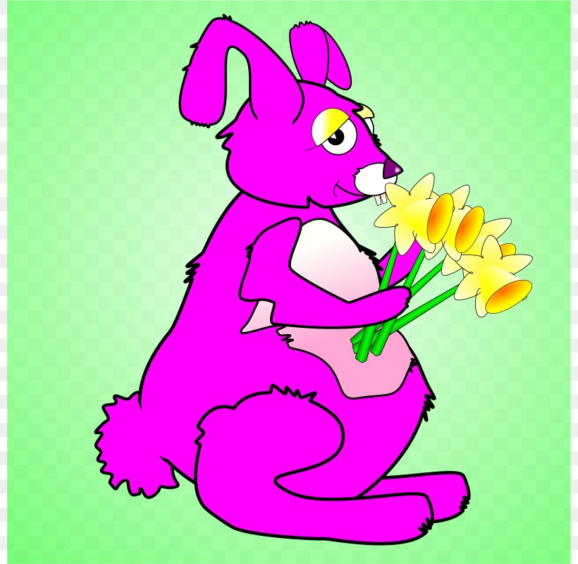 Easter Bunny Rabbit Clip Art, PNG, 800x800px, Watercolor, Cartoon, Flower, Frame, Heart Download Free