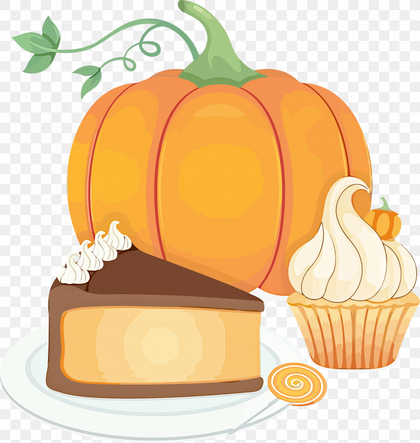 Pumpkin Thanksgiving Autumn, PNG, 2802x2961px, Pumpkin, Autumn, Baked Goods, Cake, Calabaza Download Free