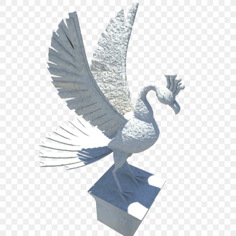 Sculpture Statue Figurine Bird Ho-Oh, PNG, 1024x1024px, 3d Computer Graphics, 3d Modeling, 4 October, Sculpture, Beak Download Free