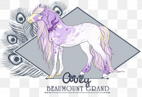 Peacocks Make Sure - Art Mustang Sketch Unicorn Illustration PNG