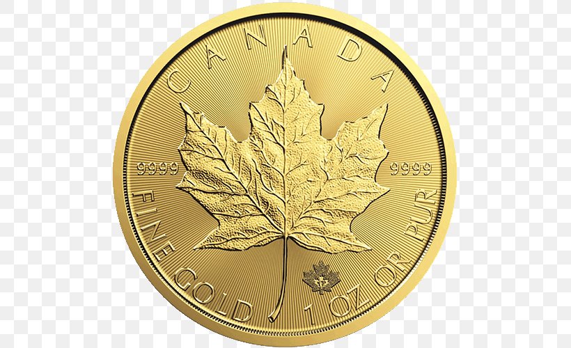Canada Canadian Gold Maple Leaf Gold Coin Bullion Coin, PNG, 500x500px, Canada, Bullion, Bullion Coin, Canadian Gold Maple Leaf, Canadian Maple Leaf Download Free