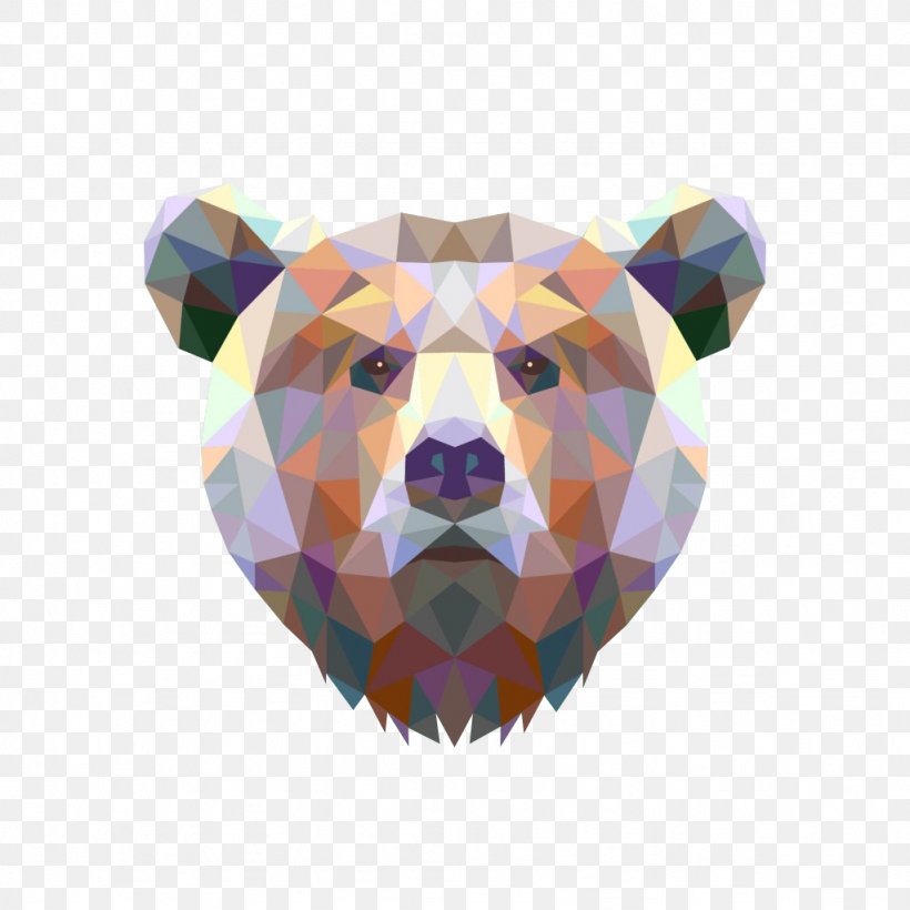 Bear Modern Art Canvas Watercolor Painting, PNG, 1024x1024px, Watercolor, Cartoon, Flower, Frame, Heart Download Free