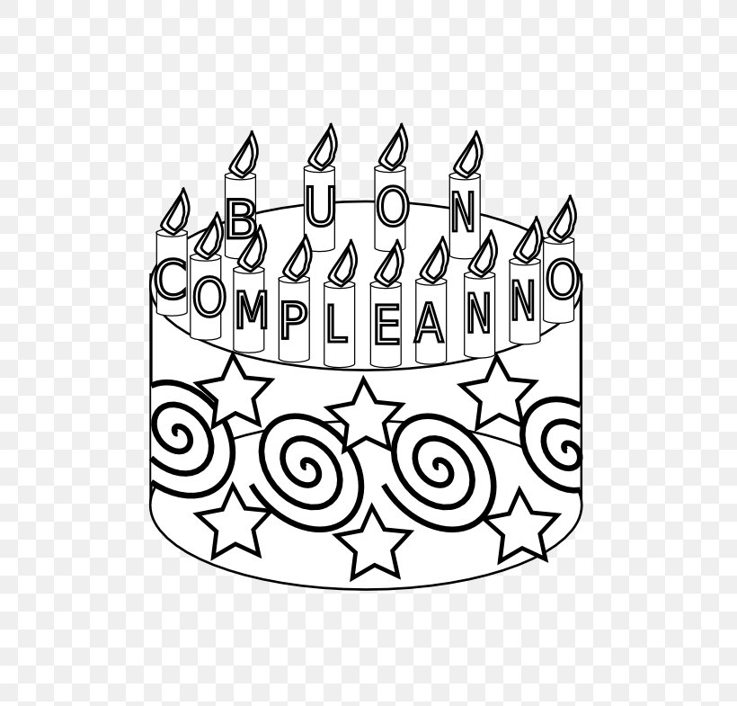 Birthday Cake Coloring Book Clip Art, PNG, 555x785px, Birthday Cake, Area, Birthday, Birthday Card, Black And White Download Free