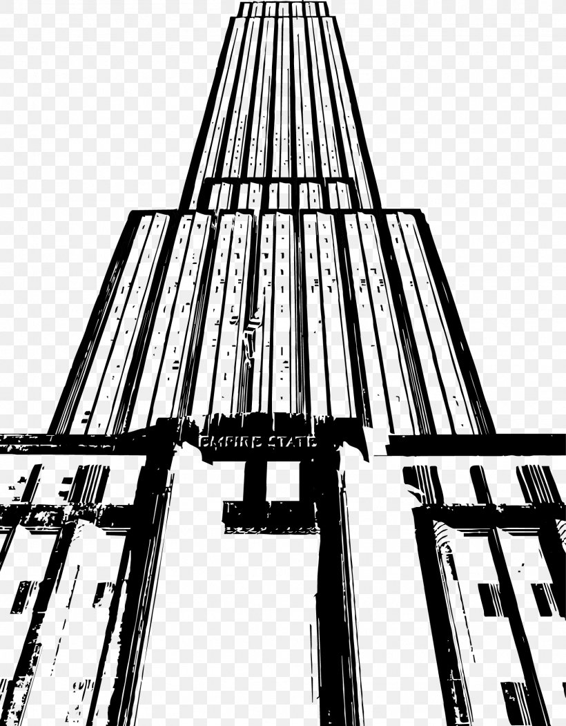 Empire State Building, PNG, 1613x2069px, Empire State Building, Black And White, Building, Facade, Landmark Download Free