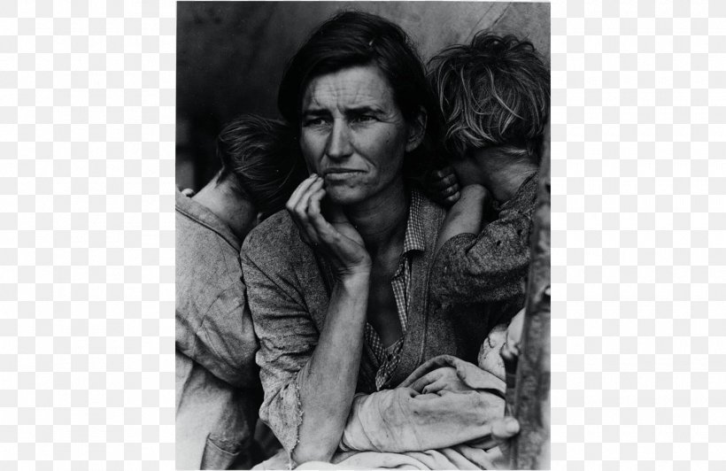 Migrant Mother Dorothea Lange United States Dust Bowl The Great Depression, PNG, 1400x909px, Migrant Mother, Artwork, Black And White, Dorothea Lange, Drawing Download Free