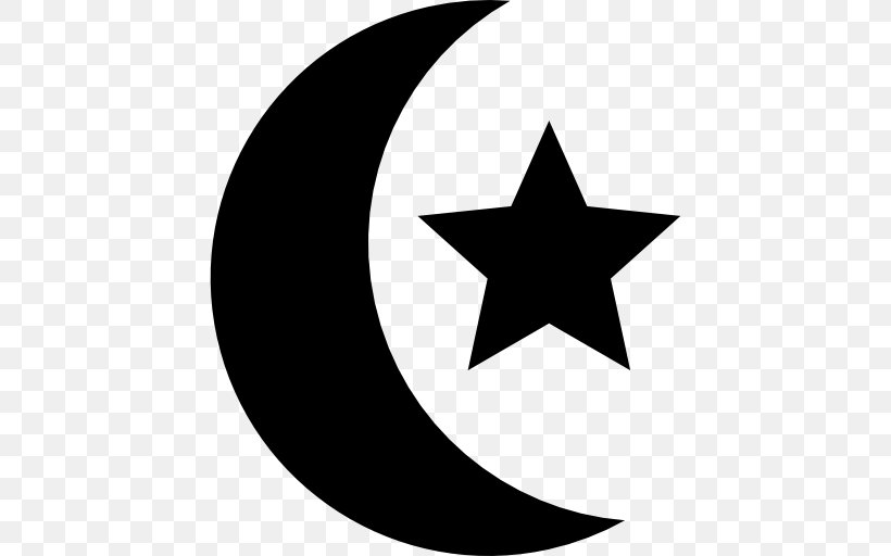 Quran Symbols Of Islam Star And Crescent Sunni Islam, PNG, 512x512px, Quran, Black, Black And White, Crescent, Culture Download Free