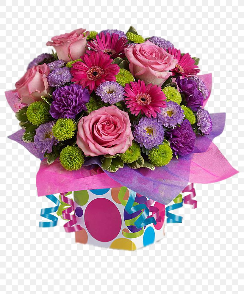 Flower Bouquet Floristry Gift Birthday, PNG, 800x989px, Flower Bouquet, Anniversary, Birth Flower, Birthday, Confetti Download Free