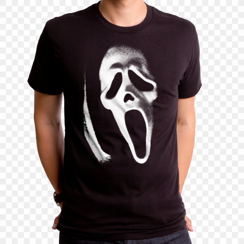 Ghostface T-shirt Scream Clothing, PNG, 1386x1386px, Ghostface, Black, Brand, Clothing, Crop Top Download Free