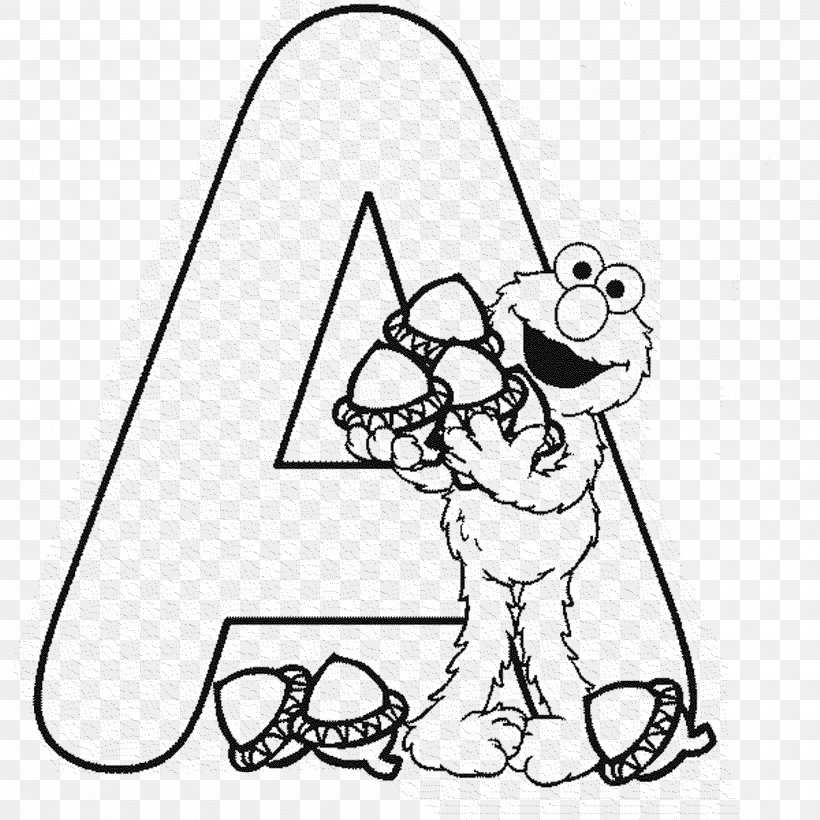 Elmo Coloring Book Alphabet Letter Child, PNG, 2000x2000px, Elmo, Adult, Alphabet, Area, Art Download Free