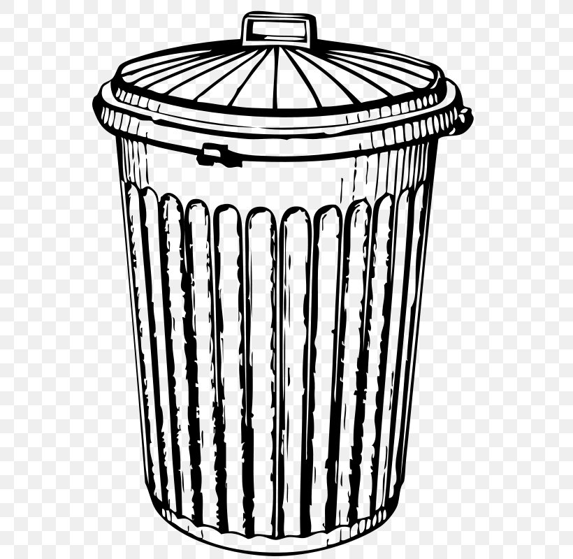 Rubbish Bins & Waste Paper Baskets Tin Can Recycling Clip Art, PNG, 582x800px, Rubbish Bins Waste Paper Baskets, Basket, Black And White, Container, Dumpster Download Free