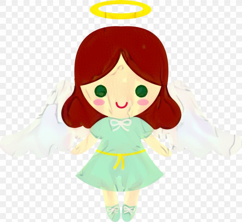 Angel Cartoon, PNG, 2996x2742px, Cartoon, Angel, Animation, Drawing, Green Download Free