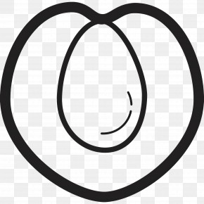 Fruit - Peach Outline Illustration PNG